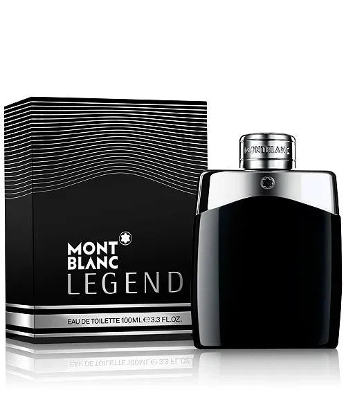 Mont Blanc Legend perfume bottle and packaging on a white background