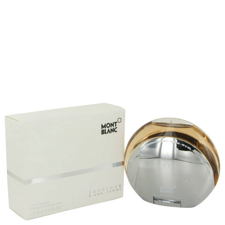 Mont Blanc perfume bottle and packaging on a white background
