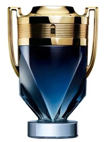 Blue and gold decorative urn on a white background