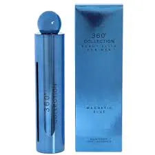 Perry Ellis 360 Magnetic Blue 3.4 oz Eau de Toilette for men, fresh aquatic fragrance with citrus, marine, and musky notes