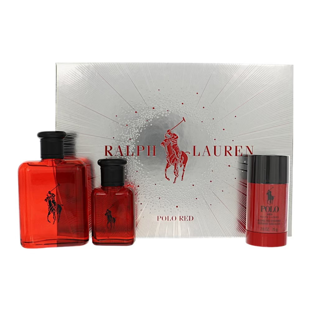 Ralph Lauren Set 3pcs Polo Red 4.2 Edt M