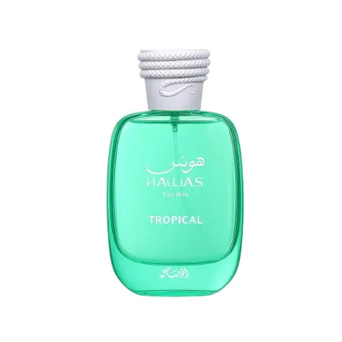 Rasasi Hawas Tropical 3.4 oz Eau de Parfum for men with fresh aquatic notes