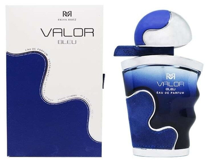 Rich & Ruitz Valor Blue 3.4 EDP M – bold men’s perfume in a sleek blue bottle, long lasting Eau de Parfum with fresh woody aromatic notes.