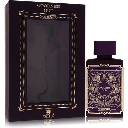 Riiffs Goodness Oud Purple Wave 3.4 EDP – a luxurious unisex fragrance blending rich oud with floral and spicy notes for bold elegance.

