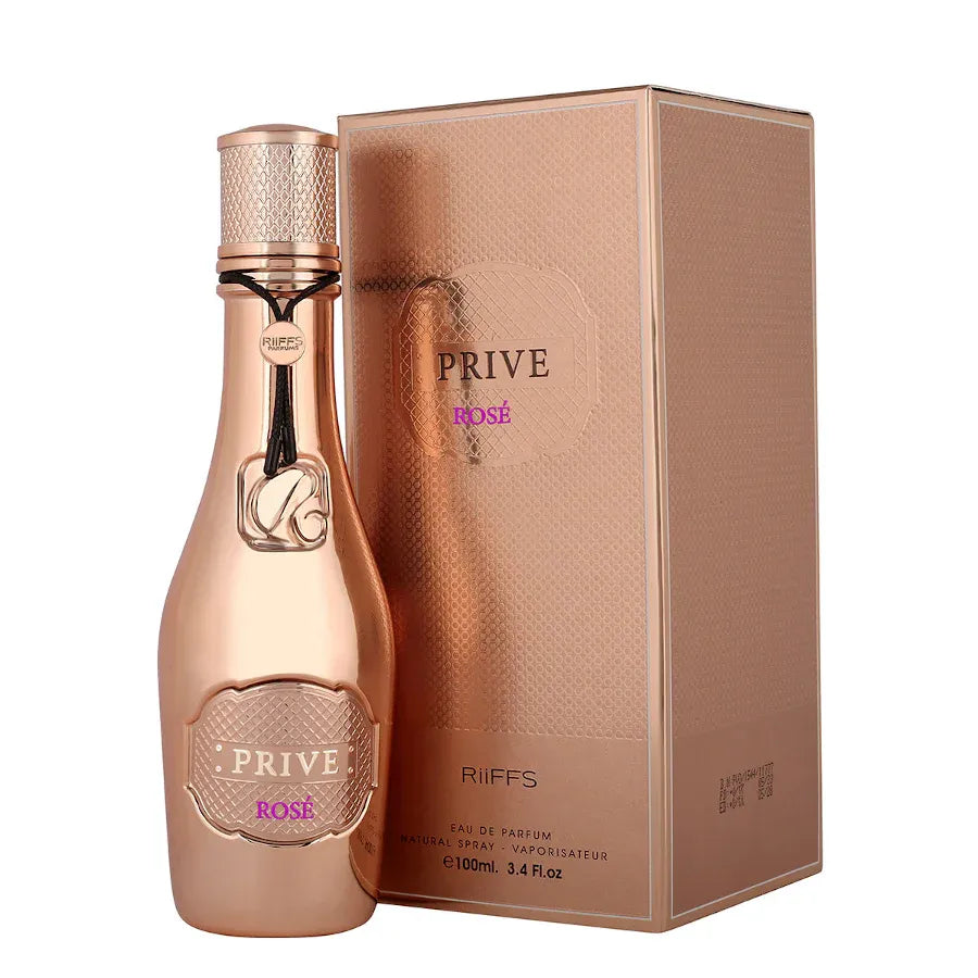 Riiffs Parfums Prive Rose 3.4 oz Eau de Parfum for women, elegant floral fragrance with rose, woody, and musky notes