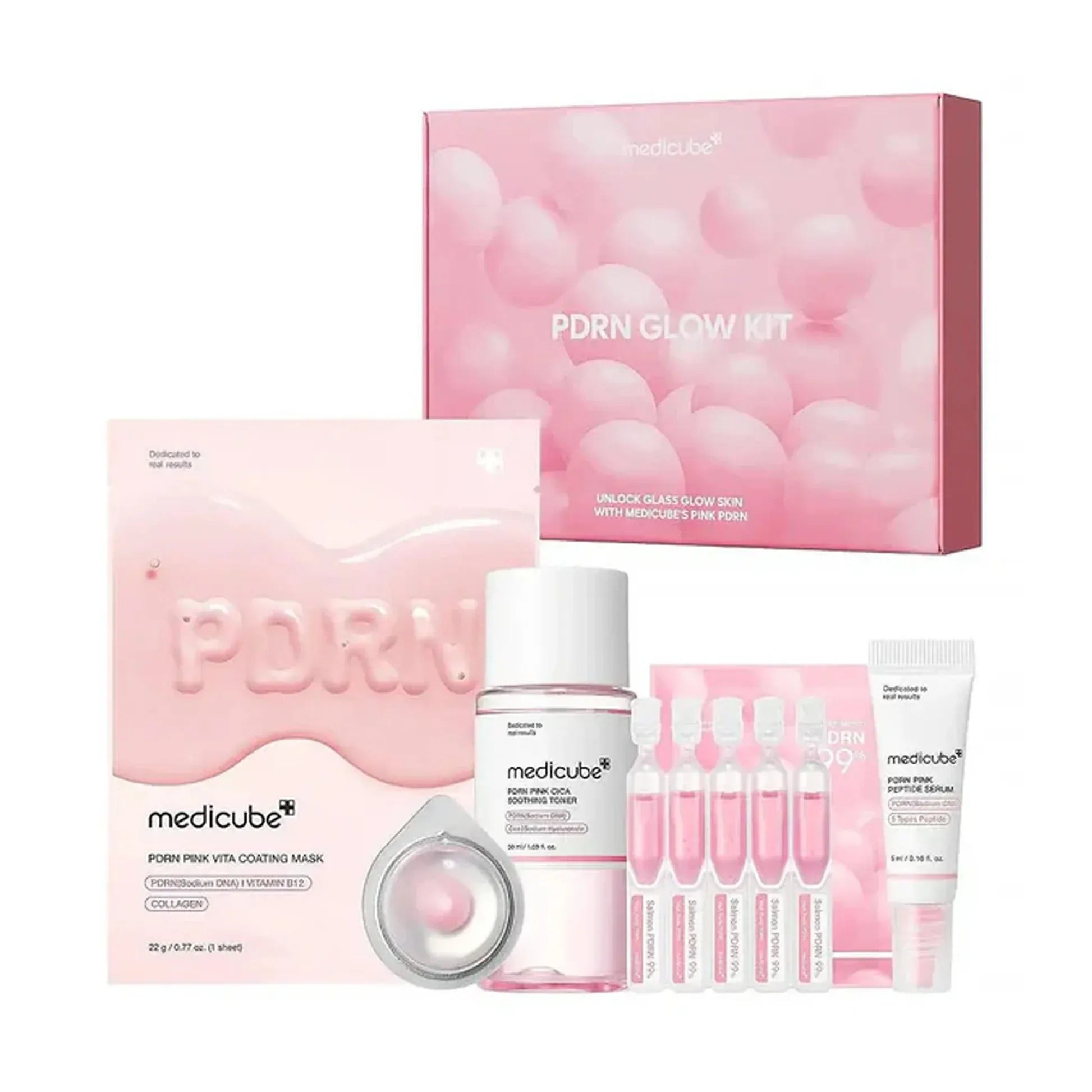 Medicube PDRN Pink Glow Kit 4-piece skincare set