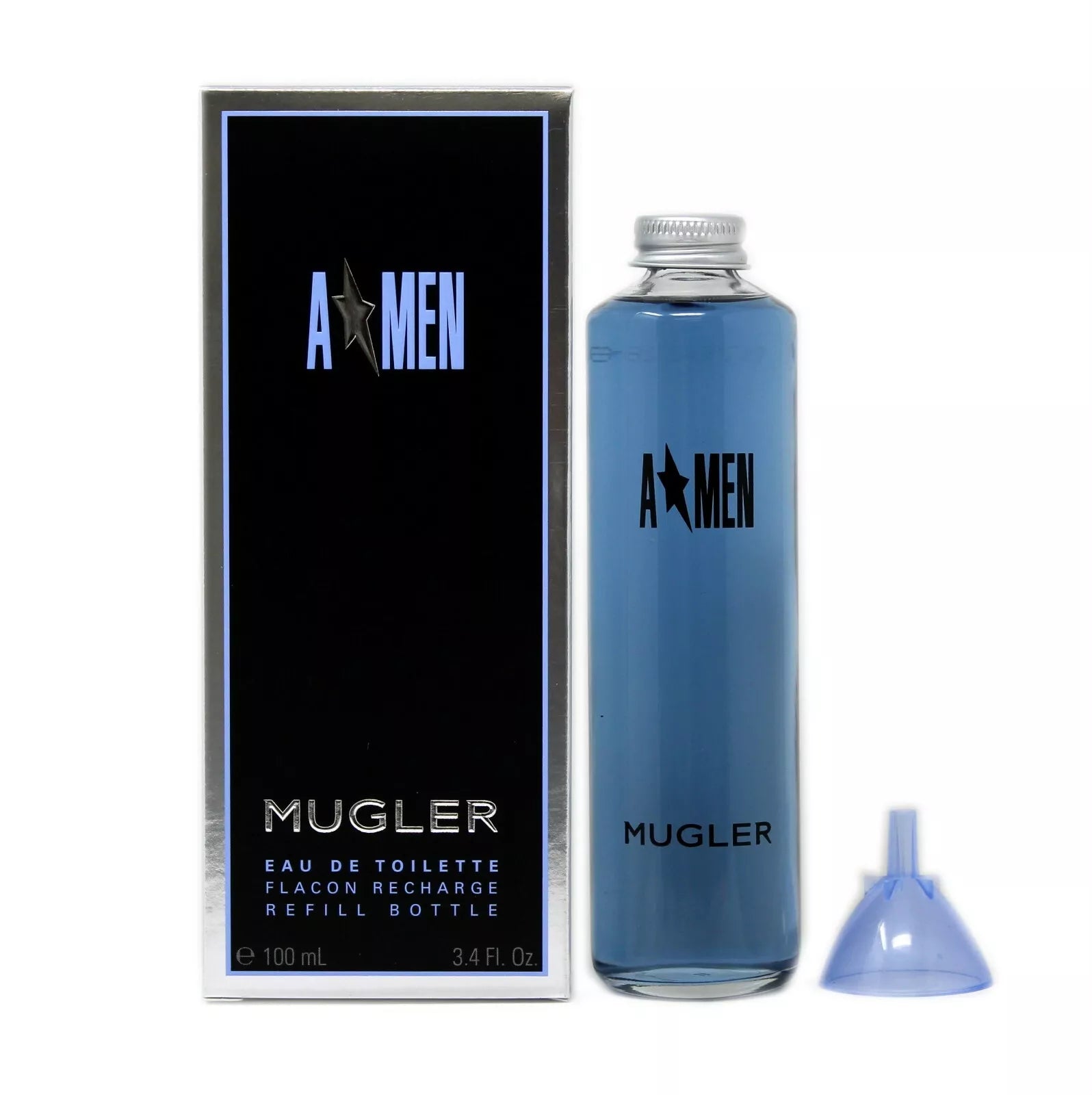 Thierry Mugler AMen 3.4 EDT M Refill – iconic men’s perfume in star-shaped bottle, long lasting Eau de Toilette with bold oriental woody gourmand notes.