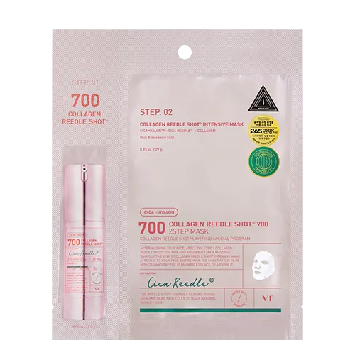 VT Collagen Reedle Shot 700 2-Step Mask firming hydrating collagen mask with microneedle essence