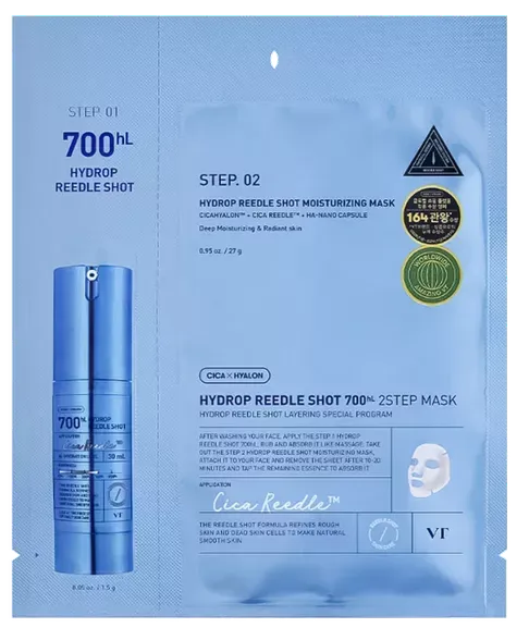VT Hydrop Reedle Shot 700 2-Step Mask firming hydrating microneedle treatment with Cica and Hyaluronic Acid