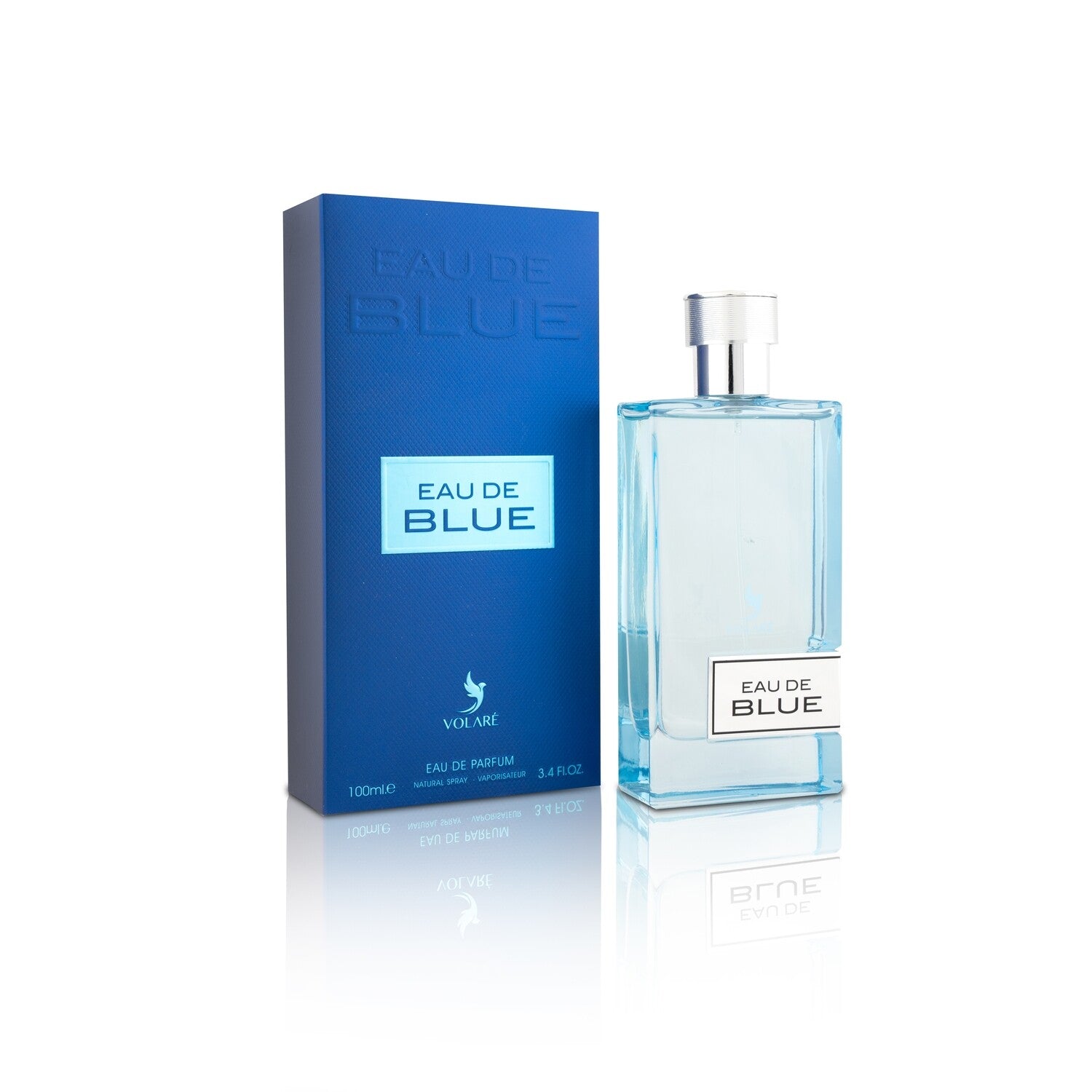 Volaré Eau De Blue 3.4 oz Eau de Parfum for Men – Fresh aquatic and citrus fragrance with a modern masculine touch

