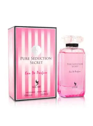 Volaré Pure Seduction Secret 3.4 oz EDP for Women – Floral, Fruity, and Alluring Scent in a Chic Pink Bottle