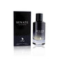 Volaré Senate 3.4 oz Eau de Parfum for men – bold and sophisticated masculine fragrance in a sleek dark bottle with silver accents, perfect for evening wear.
