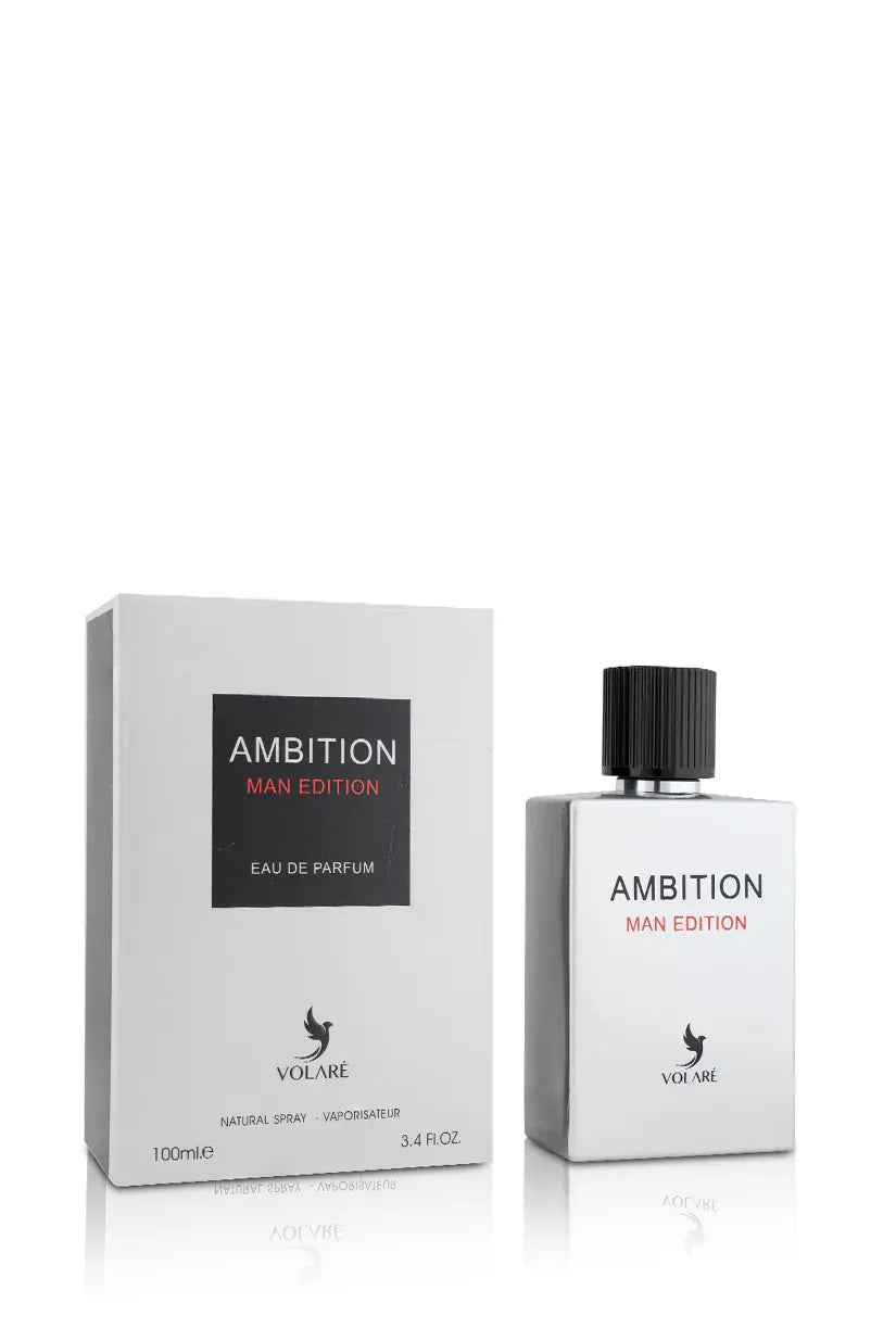 Volare Ambition Man Edition 3.4 oz Eau de Parfum for men, fresh aromatic fragrance with woody and musky notes