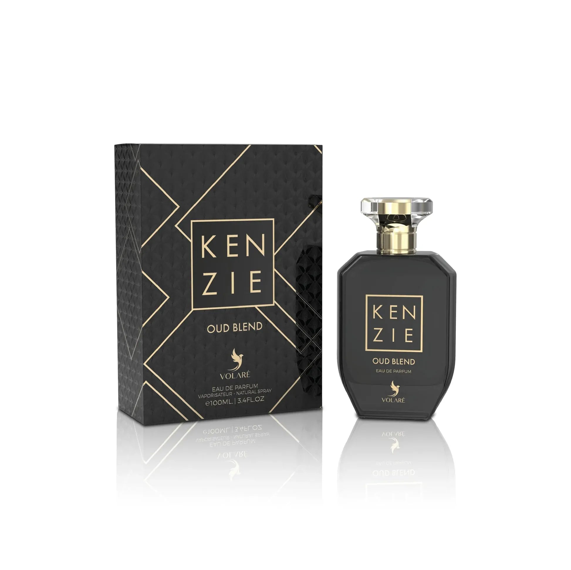 Volare Kenzie Oud Blend 3.4 oz Eau de Parfum for women, rich elegant oud fragrance with sweet, woody, amber, and musky notes
