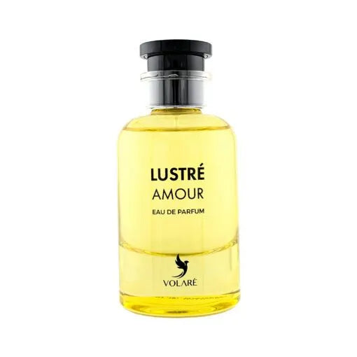 Volare Lustre Amour 3.4 oz Eau de Parfum unisex bottle, soft romantic fragrance with gentle florals and smooth musky base