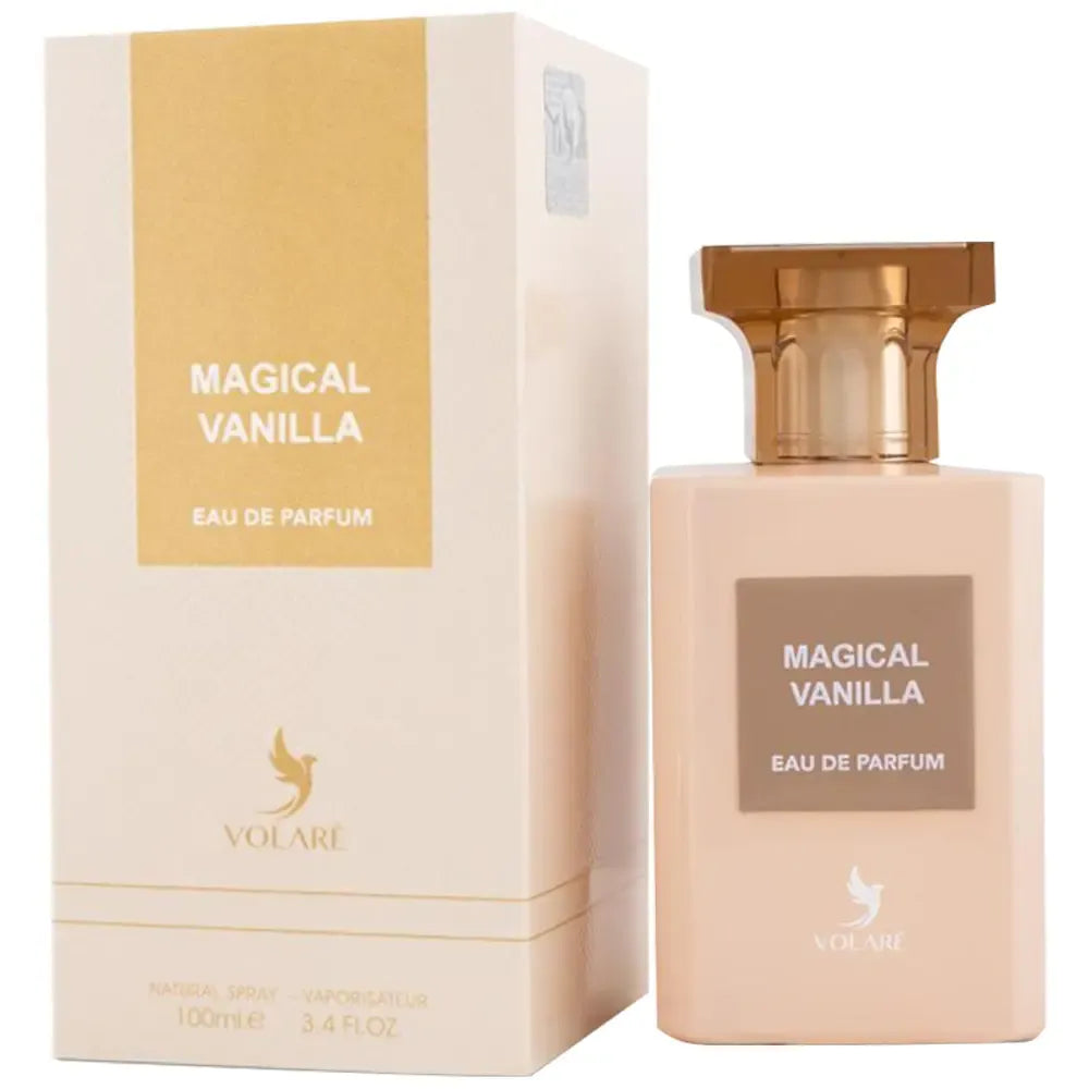 Volare Magical Vanilla 3.4 oz Eau de Parfum for women, warm sweet vanilla fragrance with creamy feminine notes