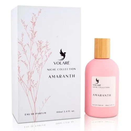 Volare Niche Collection Amaranth 3.4 oz Eau de Parfum unisex with fresh warm musky woody notes