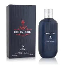 Volare Urban Code 3.4 oz Eau de Parfum for men, fresh aromatic fragrance with woody and musky notes