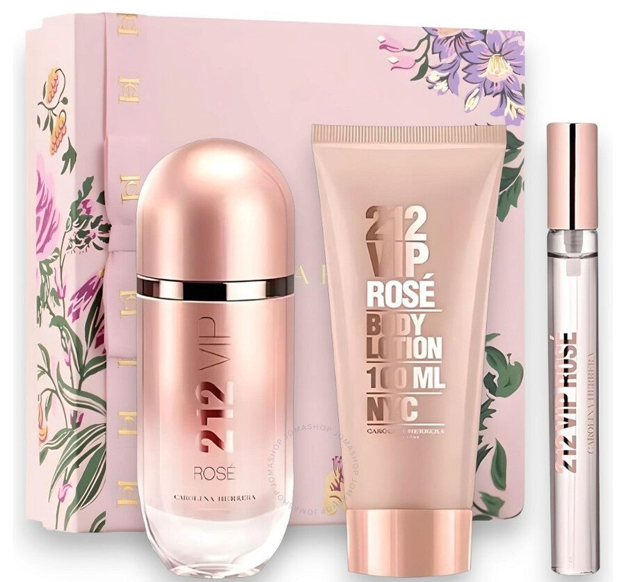 Caroline Herrera 212 Vip Rose 3pc Set 2.7 Edp L