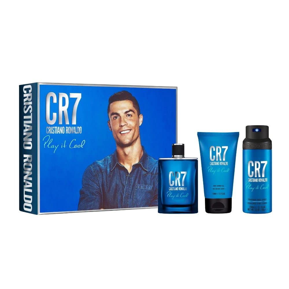 Cristiano Ronaldo CR7 Play It Cool 3pc Set 3.4oz EDT for men – fresh, sporty fragrance