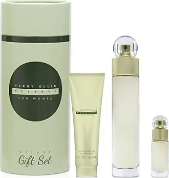 Perry Ellis Reserve 3pc Gift Set 3.4oz EDP for women – classic, floral fragrance in a beautifully packaged set